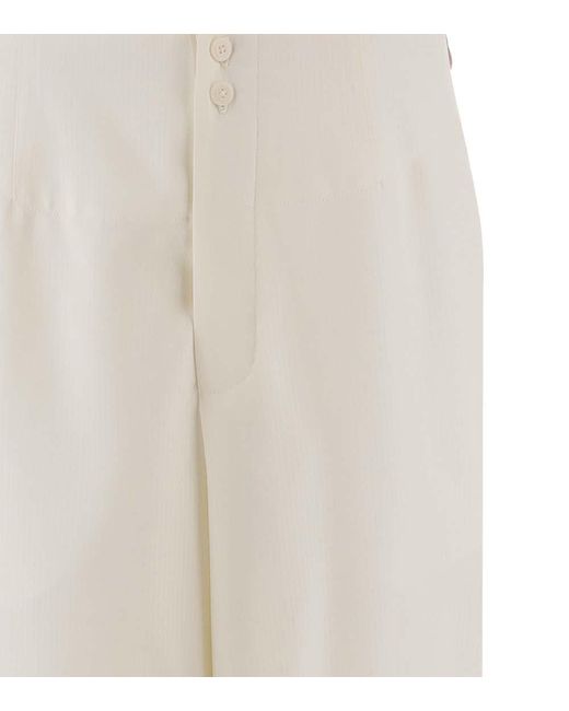 Jacquemus White Solid Shorts for men