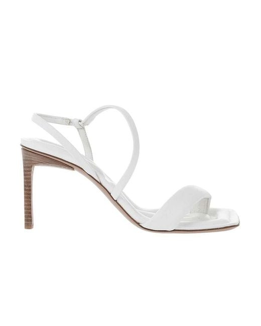 Jacquemus White Leather Heels