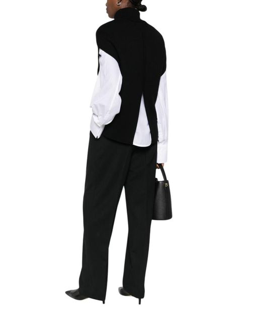 Totême Black Solid Turtle Neck Sweater