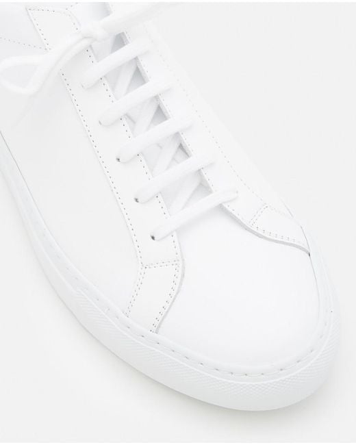Common Projects White Solid Lace Up Sneakers for men