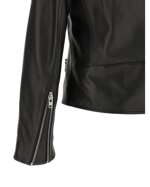 Maison Margiela Black Solid Mandarin Collar Jacket for men