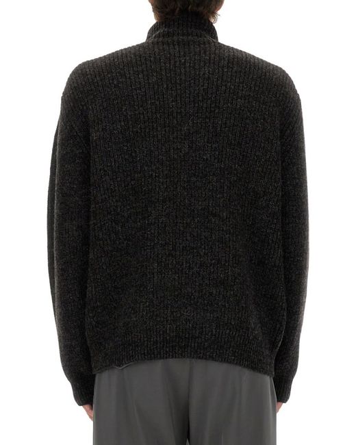 Lemaire Black Turtle Neck Sweaters for men