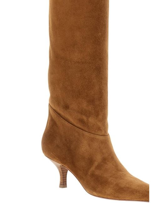 Paris Texas Brown Solid Rose Boots