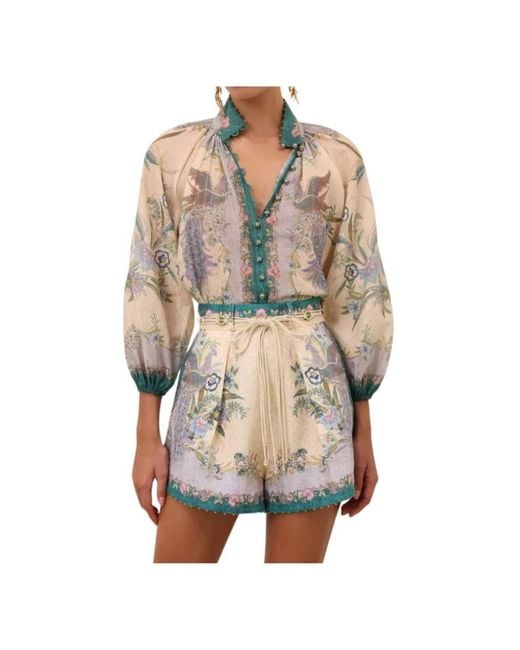 Zimmermann White Regular Printed Shirt