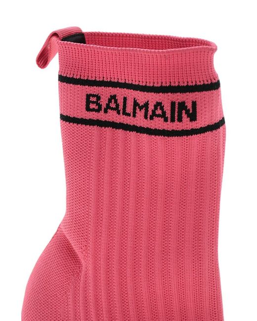 Balmain Pink Logo Boots