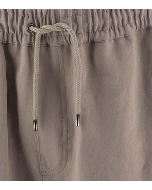Giorgio Armani Gray Solid Shorts for men