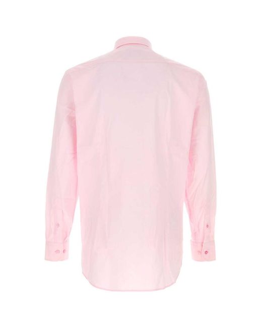 Etro Pink Regular Logo Shirt for men