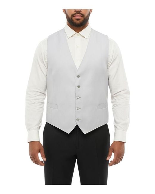 Corneliani White Solid Waistcoat for men