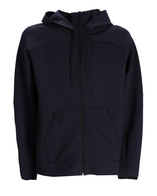 Boss Blue Zip Up Hoodie for men
