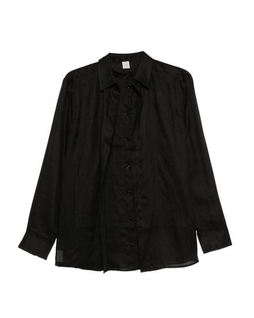 Totême Black Button-Down Shirt
