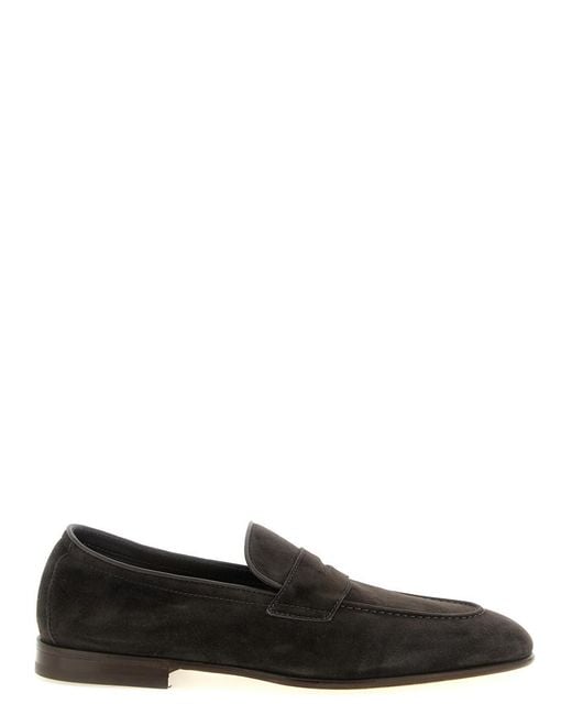 Brunello Cucinelli Black Solid Penny Loafer for men