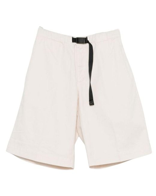 White Sand White Solid Shorts for men