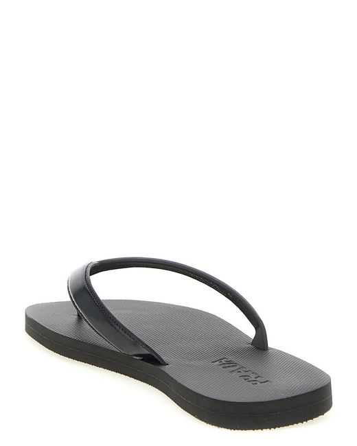 Prada Black Solid Collection Slippers for men
