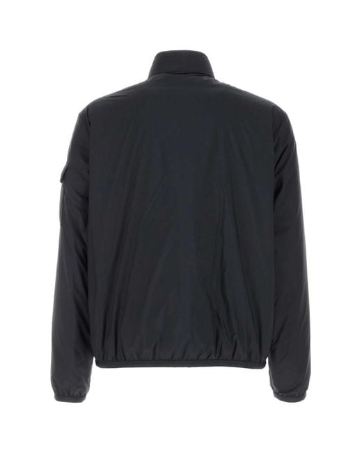 Moncler Blue Dark Mock Collar Jacket for men