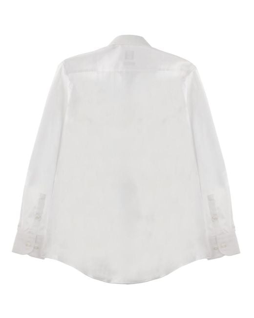 Boss White Regular Solid Shirt for men