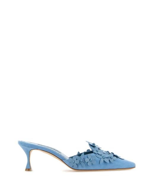 Manolo Blahnik Blue Harnes Mone Rial 050