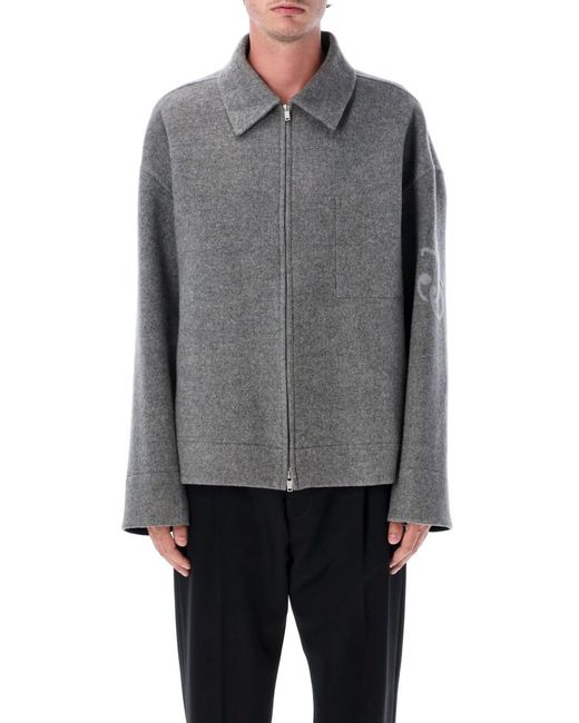 Jil Sander Gray Wool Jacket for men