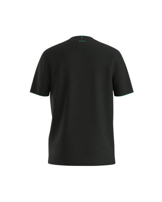 Boss Black Solid Crew Neck T-Shirt for men