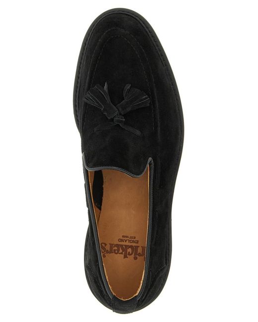 Tricker's Black Solid Elton Loafers for men