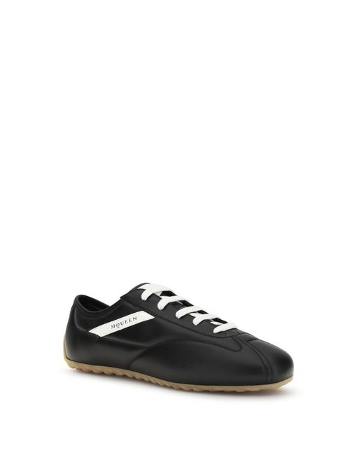 McQueen Black Logo Boxe Sneakers for men