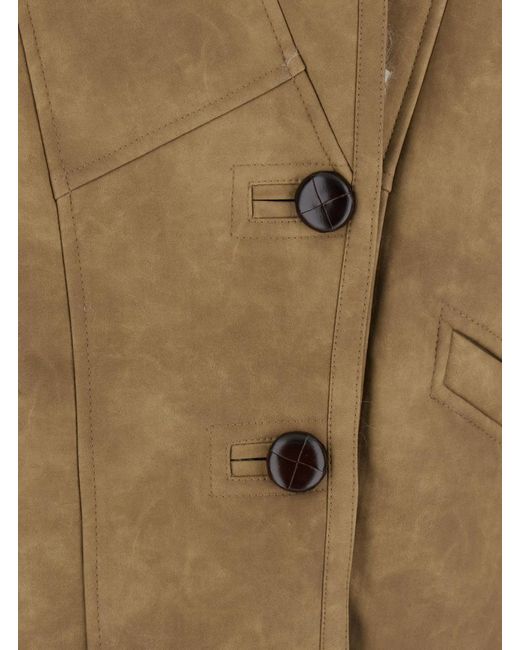 Isabel Marant Natural Solid Shawl Neck Jacket