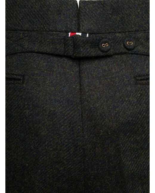Thom Browne Black Flat Front Pants for men