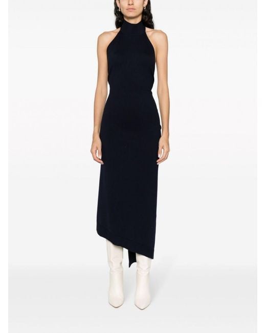 Fendi Blue Wool Midi Dress