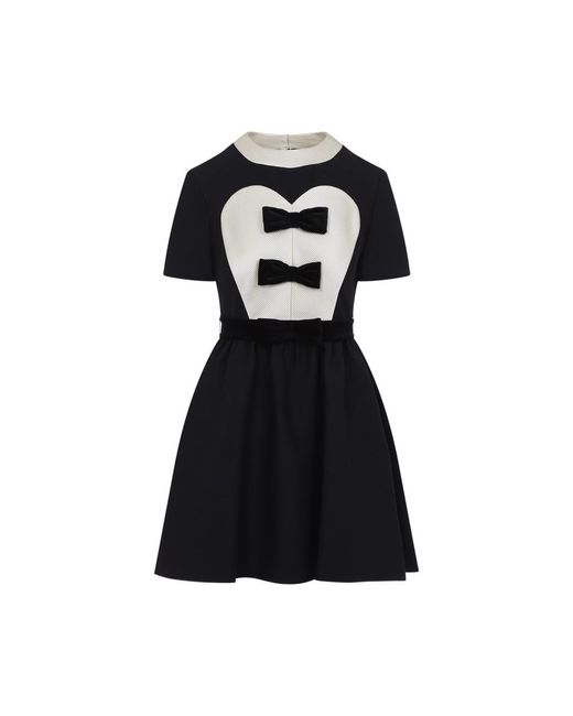 Valentino Garavani Black Crepe Couture Short Dress