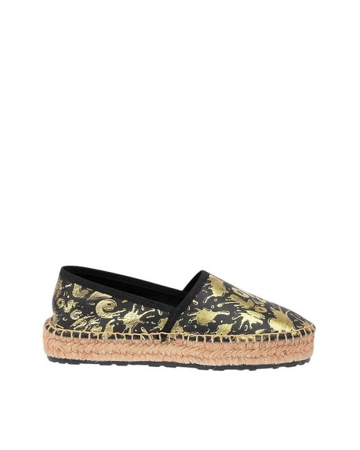 Moschino Brown Printed Espadrilles