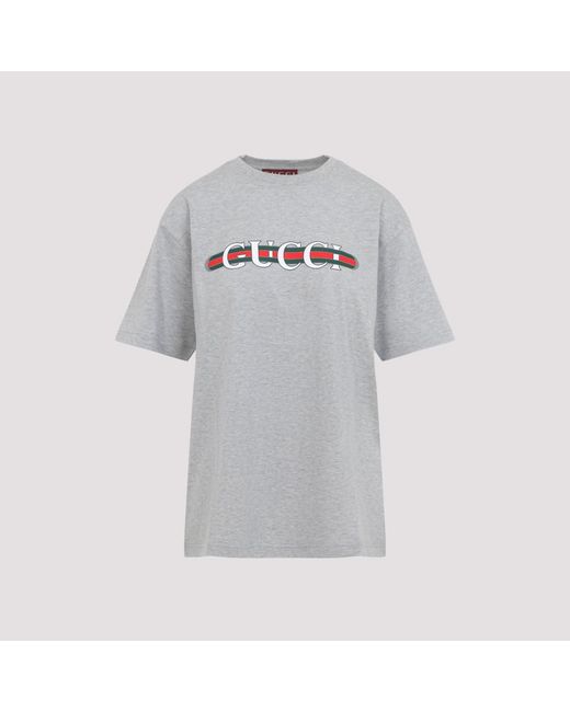 Gucci Blue Logo Cotton T-Shirt