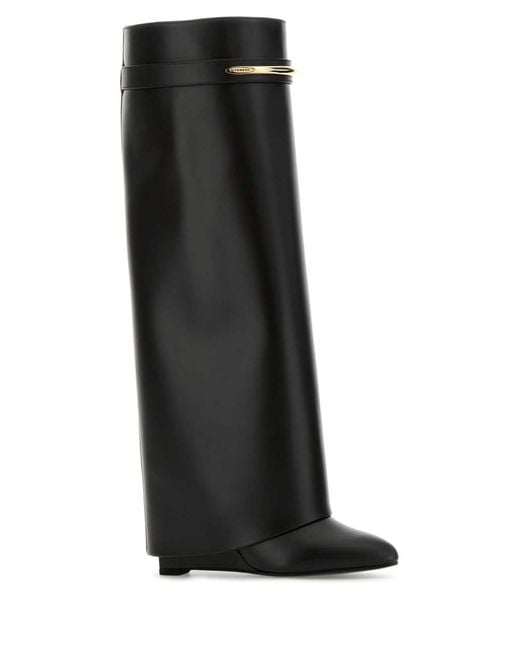Givenchy Black Leather Shark Boots