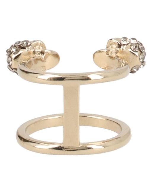 McQueen Metallic Skull Ring