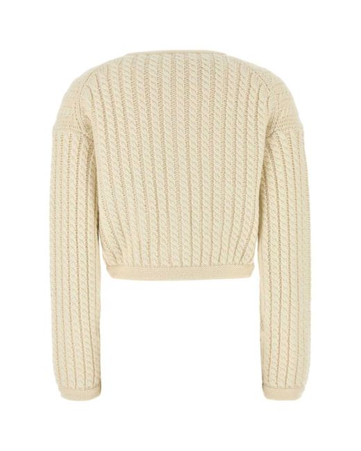 Khaite Natural Cream Cashmere Blend Balser Cardigan
