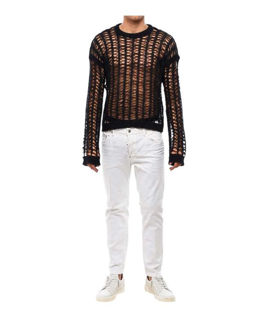 DSquared² Black Crew Neck Sweater for men