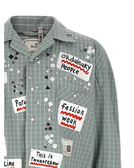 Maison Yasuhiro Gray Regular Checks Shirt for men