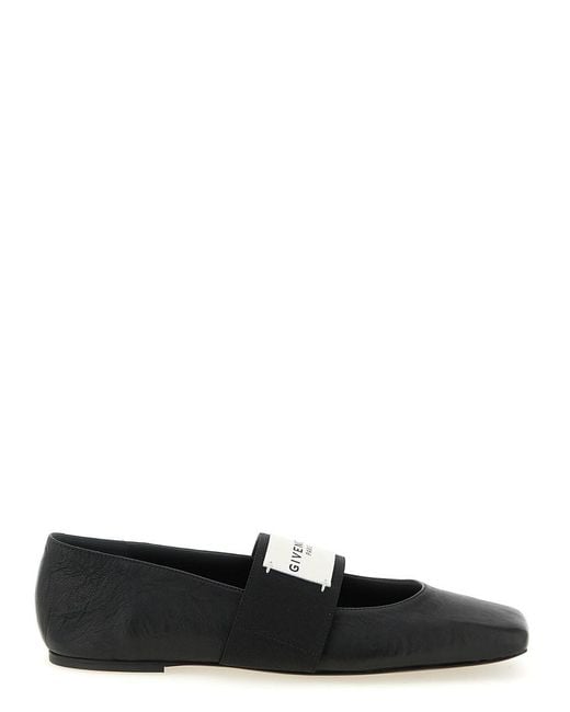 Givenchy Black Solid Square Ballet Flats