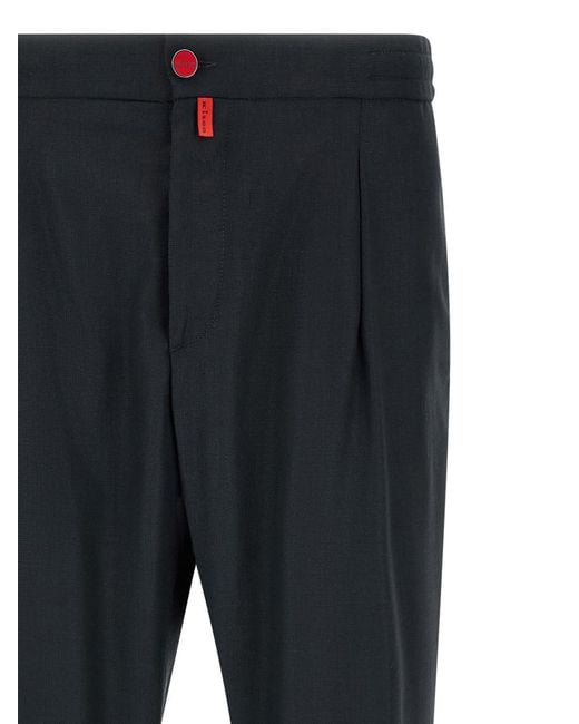 Kiton Blue Wool Pants for men