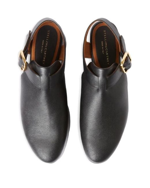 Stella McCartney Black Round Toe Wedges