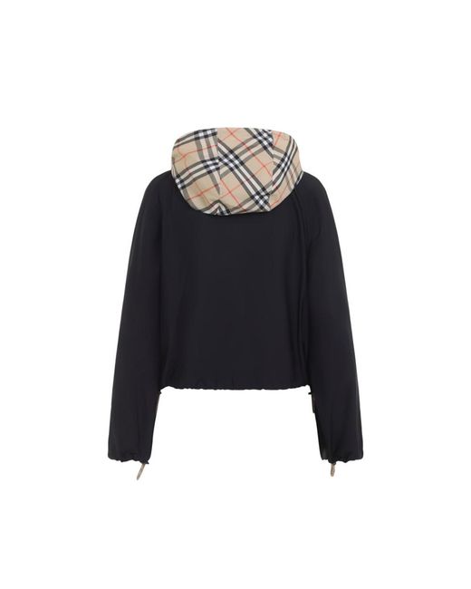 Burberry Black Solid Hood Jacket