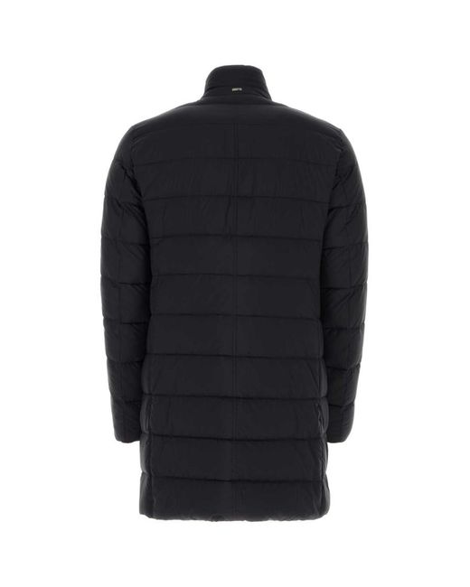 Herno Black Nylon Padded Jacket for men