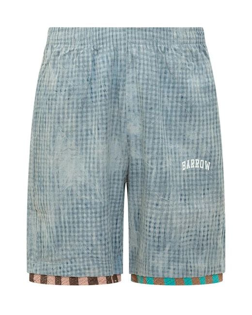 Barrow Blue Logo Shorts for men