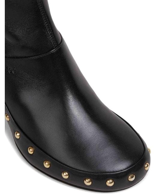 Chloé Black Round Toe Boots