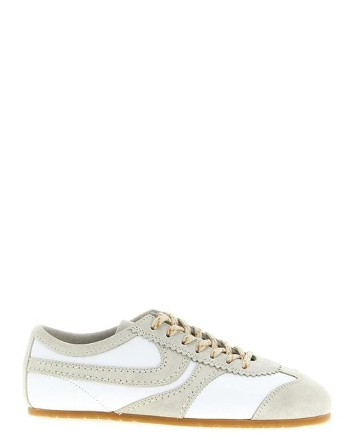Dries Van Noten White Lace Up Sneakers
