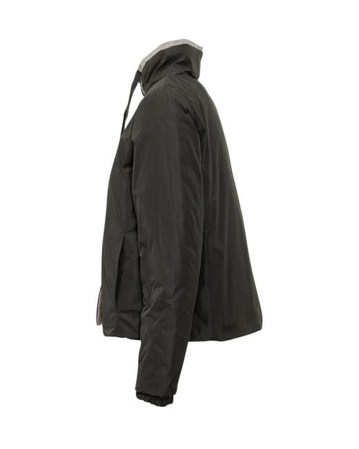 Herno Black Mock Collar Reversible Jacket
