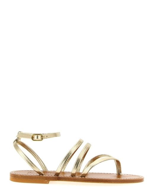 K. Jacques Metallic Open Toe Sandals