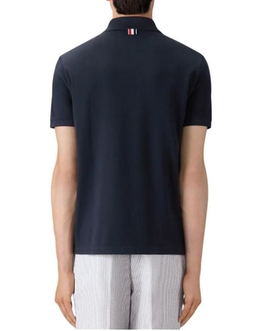 Thom Browne Blue Stripes Polos for men