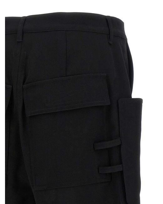 Rick Owens Black Solid Shorts for men
