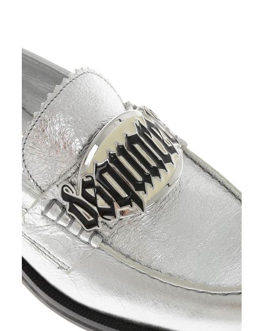 DSquared² White Leather Loafers