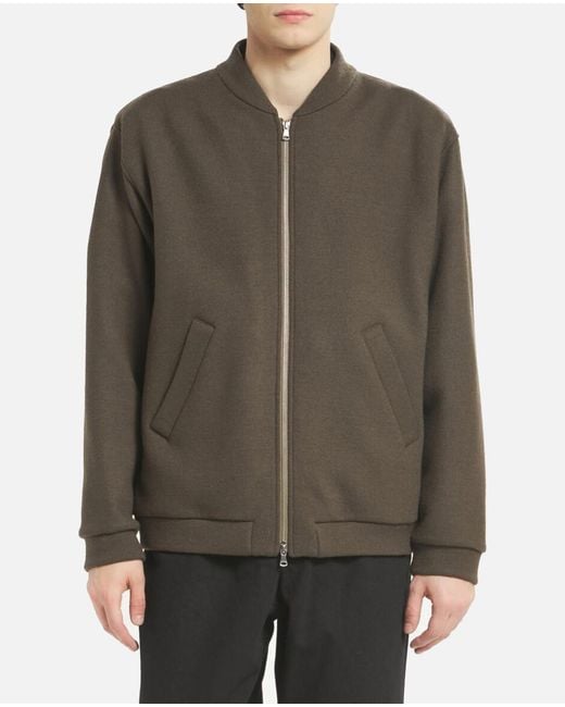 Barena Brown Zip-Front Bomber Jacket for men