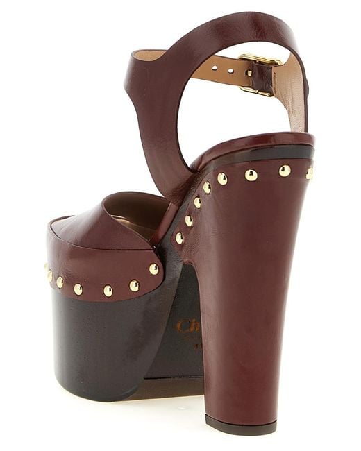 Chloé Brown Ankle-Strap Heels